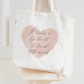 気の小さい人には大きなハート教えが必要先生 トートバッグ