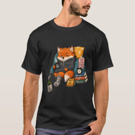 気の抜けたキツネ – 笑える寝てるキツネ 省エネデザイン Tシャツ