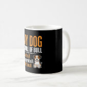 気の抜けた犬の面白いデザイン コーヒーマグカップ (正面右)