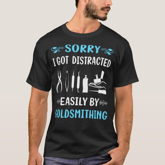 気の散る金細工職人 Tシャツ (正面)