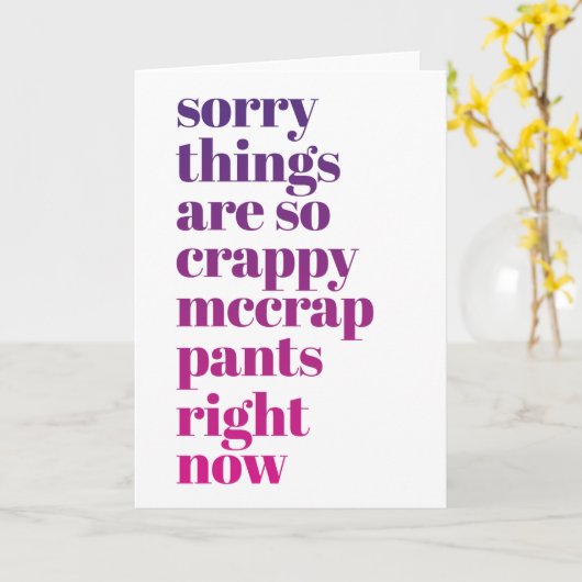 気の毒でうまくいくよ感じうになった カード (黄色い花)