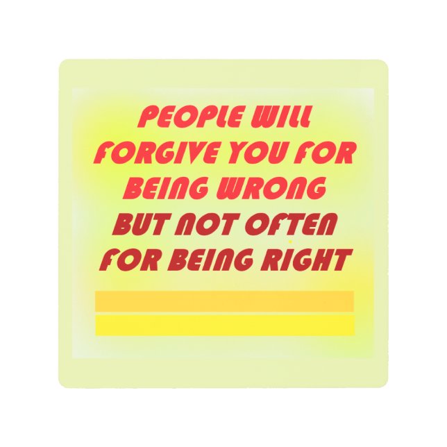 気の毒な懸念詩のロゴマークを許す メタルプリント (正面)