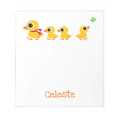 気の狂ったパーソナライズされたアヒル ノートパッド (正面)