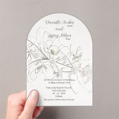 気まぐれで軽やかな霜の花のアクrylic招待状 アクリル招待状 (インサイチュ (ポータブル))