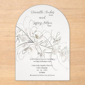 気まぐれで軽やかな霜の花のアクrylic招待状 アクリル招待状 (正面)