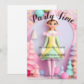 気まぐれなエルフのクリスマス・ホリデー・パーティーへの招待状 招待状 (正面/裏面)