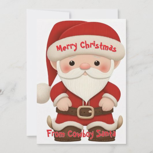 気まぐれなカウボーイサンタのクリスマスカード シーズンカード (正面)