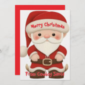 気まぐれなカウボーイサンタのクリスマスカード シーズンカード (正面/裏面)
