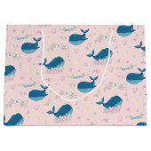 気まぐれなカスタマイズクジラ ラージペーパーバッグ (正面)