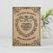 気まぐれなクラフトのアンティーク矢印ハートバレンタイン シーズンカード (スタンド正面)