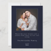 気まぐれなクリスマスうさぎのホリデー写真カード シーズンカード (裏面)