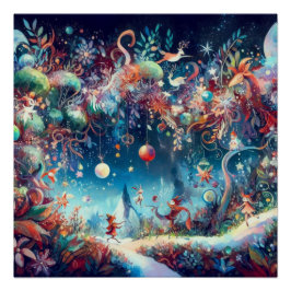 気まぐれなクリスマスお祝い ポスター