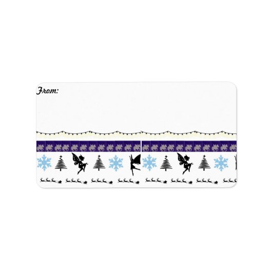 気まぐれなクリスマス差出人住所ラベル ラベル (正面)
