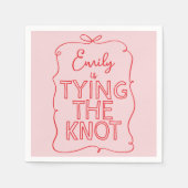 気まぐれなコケッティが結婚する おしゃれなブライダルシャワーデザイン スタンダードカクテルナプキン (正面)