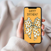 気まぐれなコケティーな弓のハート オレンジ どんな場面でも カード