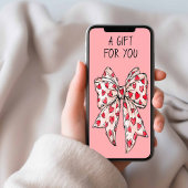 気まぐれなコケティーな弓のハート 赤 どんな場面でも カード