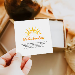 気まぐれなサンシャインベイビーシャワーブック 赤ちゃんのための本 エンクロージャーカード