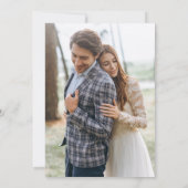 気まぐれなシャンパンの写真付きSave the Dateカード 招待状 (裏面)