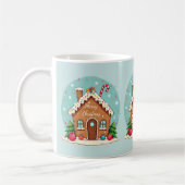 気まぐれなジンジャーブレッドハウスのクリスマスシーン コーヒーマグカップ (左)