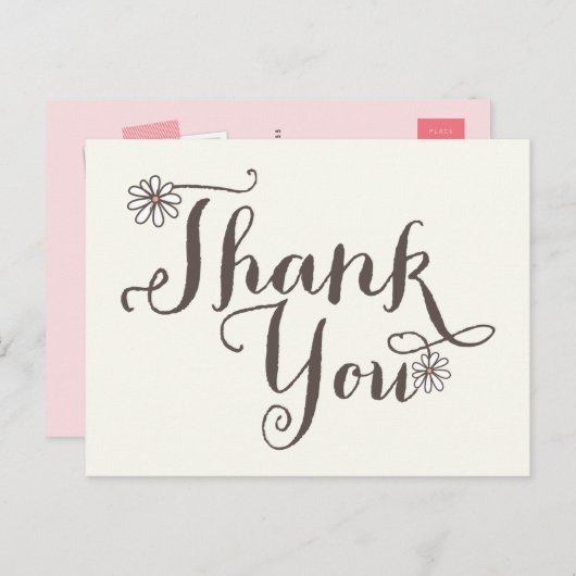 気まぐれなスイートデイジーちゃんの誕生日お礼 ポストカード (正面/裏面)