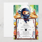 気まぐれなスパイ忍者誕生日 招待状 (正面/裏面)