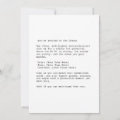 気まぐれなテクノロジー過負荷の少女のカオス 招待状 (裏面)