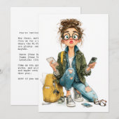 気まぐれなテクノロジー過負荷の少女のカオス 招待状 (正面/裏面)