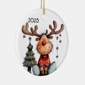 気まぐれなトナカイ セラミックオーナメント (右)