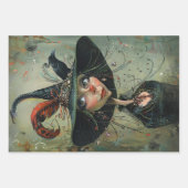 気まぐれなトリオ・ウィッチズの切り離し ラッピングペーパーシート (正面)