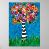 気まぐれなハッピーカラフルツリーオリジナルのアートワーク ポスター (正面)