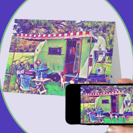 気まぐれなビンテージキャンピングトレーラーハッピー・リタイアメント カード