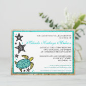 気まぐれなビーチのベイビーシャワーの招待状 招待状 (スタンド正面)