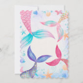 気まぐれなピンクの人魚の尾 17歳の誕生日 招待状 (裏面)
