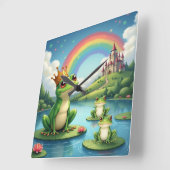 気まぐれなフリンセスの壁掛け時計 スクエア壁時計 (傾斜)