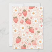 気まぐれなベリー スイート ピンク コケティ バビーシャワー 招待状 (裏面)