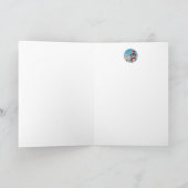 気まぐれなペンギンの氷釣り 水彩画アート カード (内部)