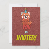 気まぐれなレッドパンダの大人の招待 招待状 (裏面)