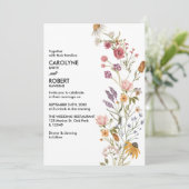 気まぐれなワイルドフラワーのエレガントなボヘミアンベディング 招待状 (スタンド正面)