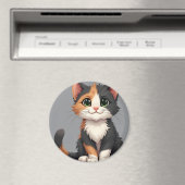 気まぐれな三色猫ちゃんのその生意気な態度 マグネット (インサイチュ (食洗機))