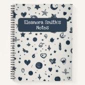 気まぐれな不思議 ｜ 手描きオブジェクト ノートブック (正面)