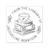 気まぐれな個人図書館のブックプレートブックスタンプ セルフインキングスタンプ (デザイン)