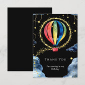気まぐれな冒険 ホットエアバルーン バースデー サンキューカード (正面/裏面)