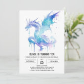 気まぐれな咆哮する楽しい中世の誕生日 招待状 (スタンド正面)