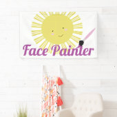 気まぐれな太陽の顔ペイントアーティスト 横断幕 (インサイチュ)