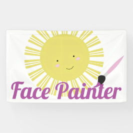 気まぐれな太陽の顔ペイントアーティスト 横断幕