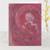 気まぐれな妖精のグリーティングカード カード (黄色い花)