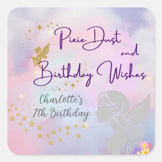 気まぐれな妖精の少女 スクエアシール (正面)