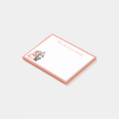 気まぐれな小人の愛の花嫁と花婿 オレンジ色のウェディング ポストイット (アングル)