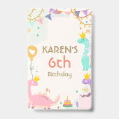 気まぐれな恐竜のプリンセスの誕生日 バッジ (裏面)