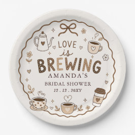 気まぐれな愛が淹れるコーヒーブライダルシャワー ペーパープレート